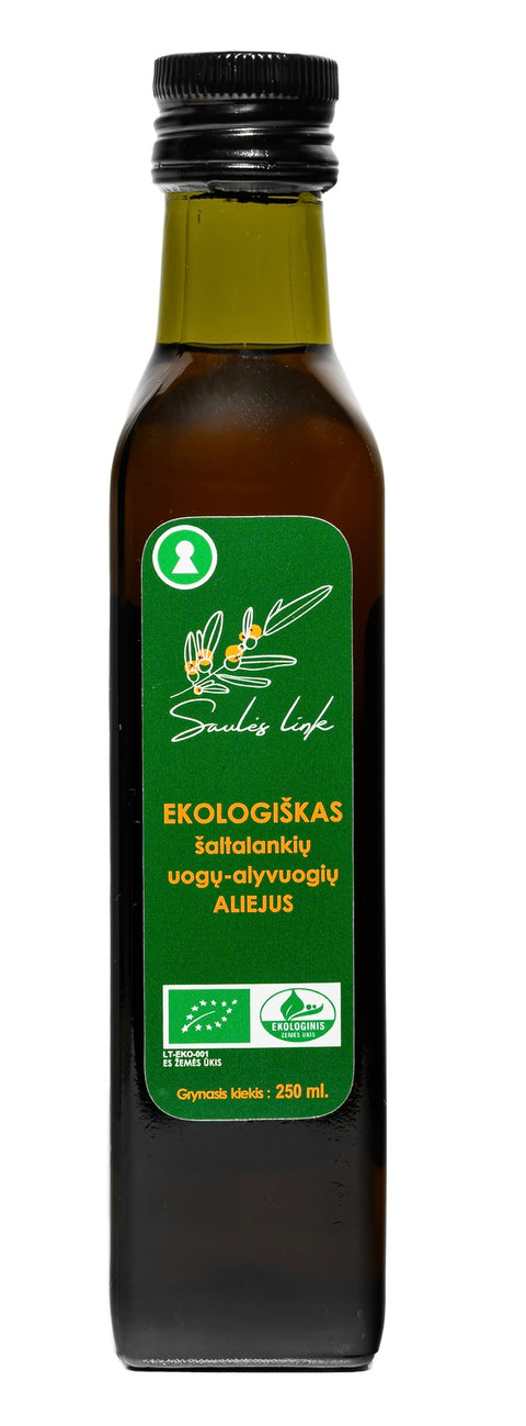 Ekologiškas šaltalankių uogų ir alyvuogių aliejus, 250 ml