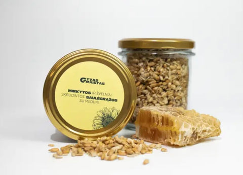 SAULĖGRĄŽOS  – švelniai skrudintos su medumi (130 g)