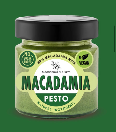 Makadamijų riešutų kremas PESTO be gliuteno vegan