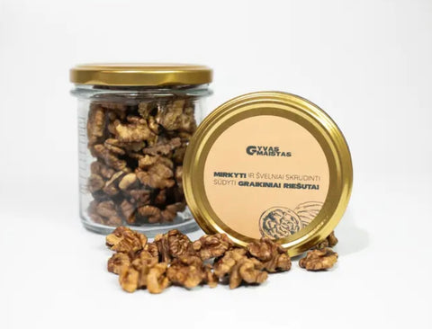 GRAIKINIAI RIEŠUTAI – sūdyti, švelniai Skrudinti (140 g)