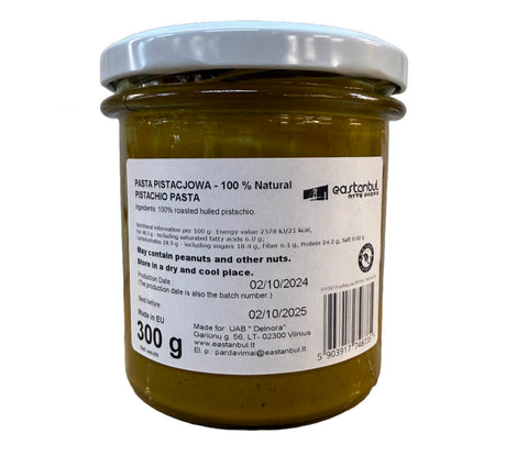 100% natūralus pistacijų kremas be cukraus, 300g