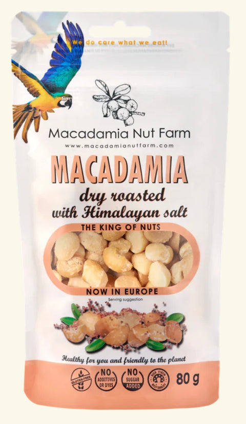 Skrudinti sūdyti makadamijų riešutai, 150 g