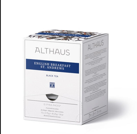 Althaus juodoji arbata “English Breakfast St.Andrews” šilkiniuose maišeliuose)