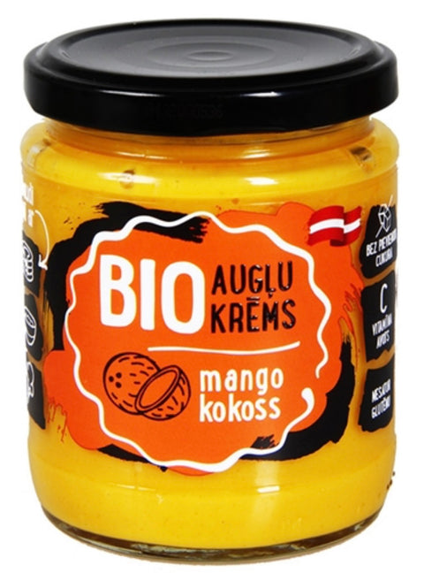 Ekologiškas mangų ir kokosų kremas, 245 g