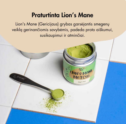 Matcha žalioji arbata su Lion's Mane, 50 g feel