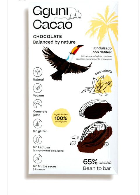 Šokoladas “Gguni”, saldintas datulėmis, 65%