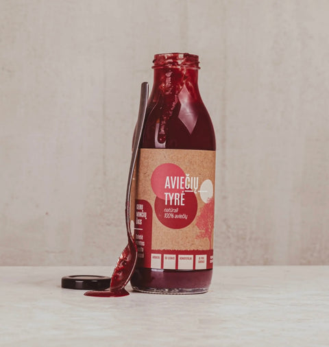 Natūrali aviečių tyrė, 500ml