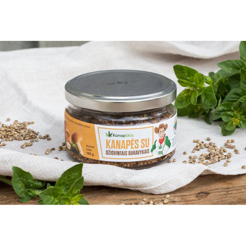 Kanapių užtepėlė su voveraitėmis ir  morkomis 180 g