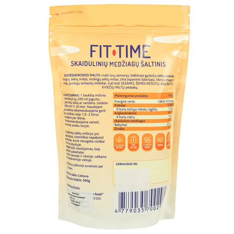 Skaidulinių medžiagų šaltinis, FIT TIME, 500 g