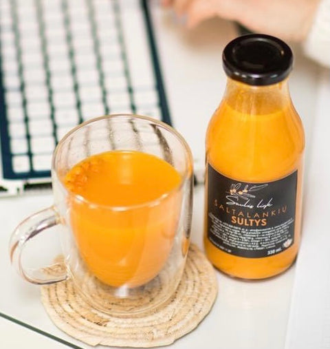 Ekologiška natūrali šaltalankių tyrė, 750 ml